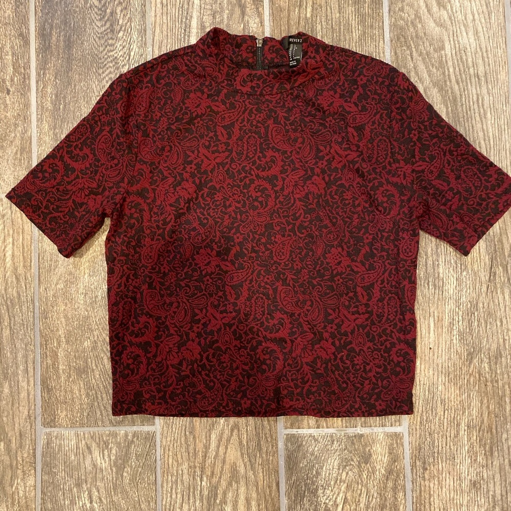 Paisley bordeaux and black shirt